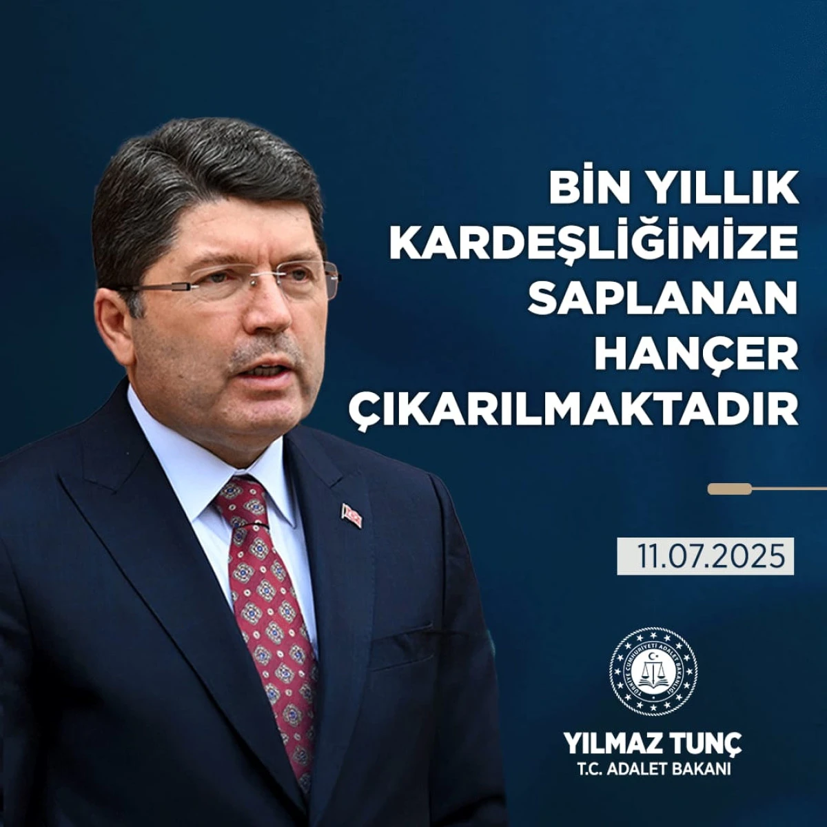 Bakan Tunç, PKK'nın silah yakmasını böyle yorumladı