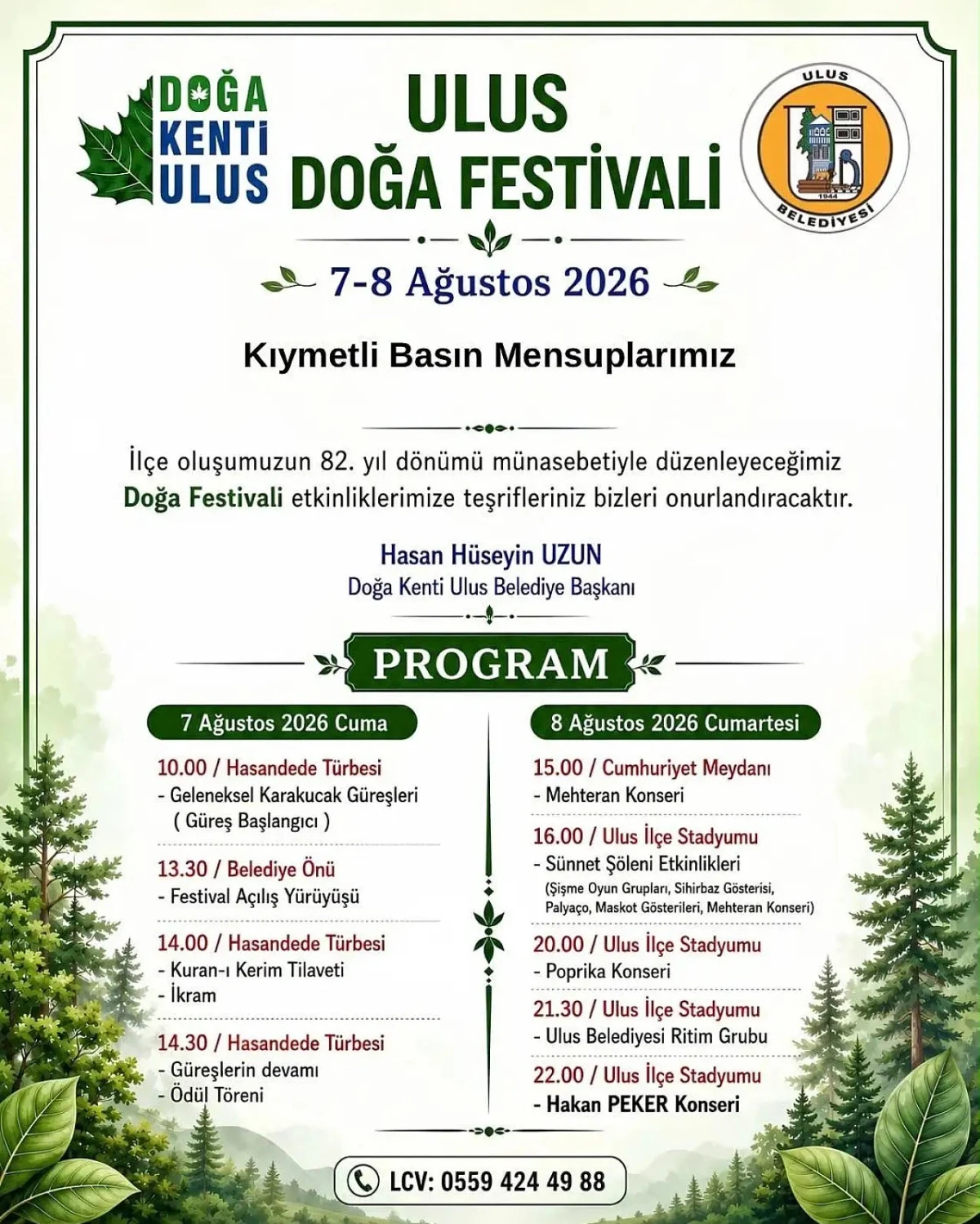 Bartın Ulus Belediyesi tarafından d&uuml;zenlenen Doğa Festivalı Başlıyor