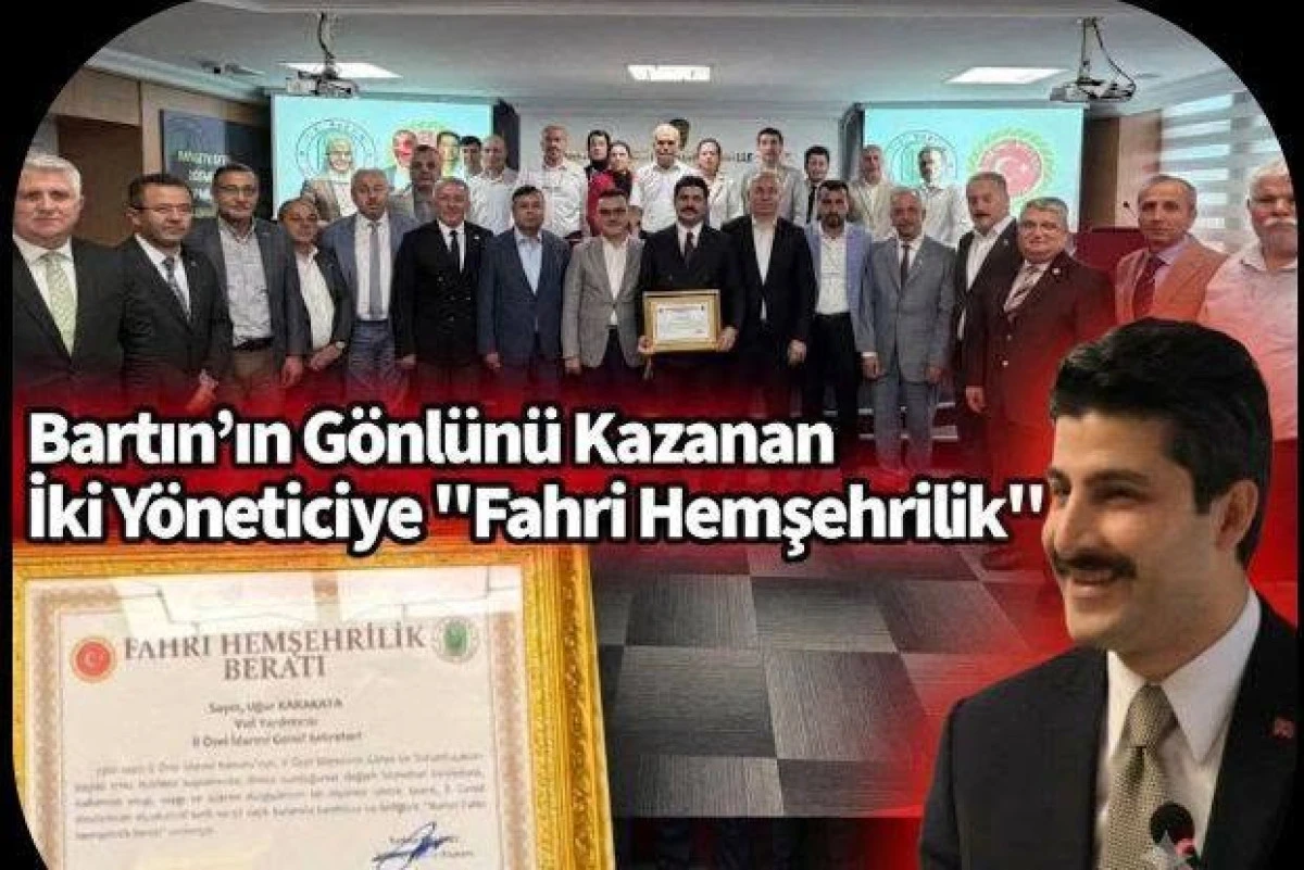 Bartın Valisi Arslan ve Genel Sekreter Karakaya&rsquo;ya başarı belgesi verildi