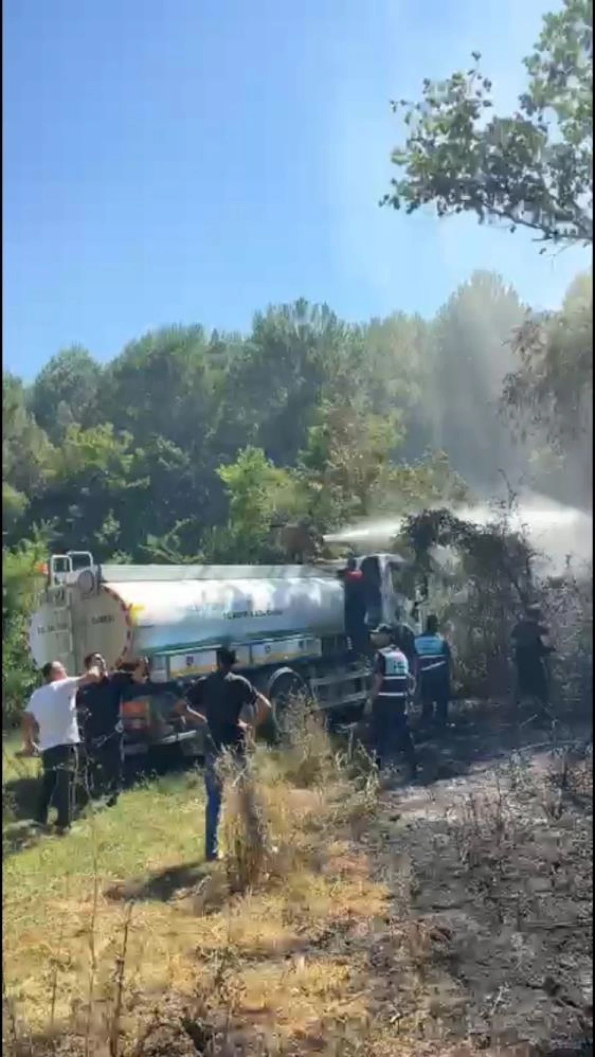 Bartın'da bahçe yangını ormana sıçramadan söndürüldü