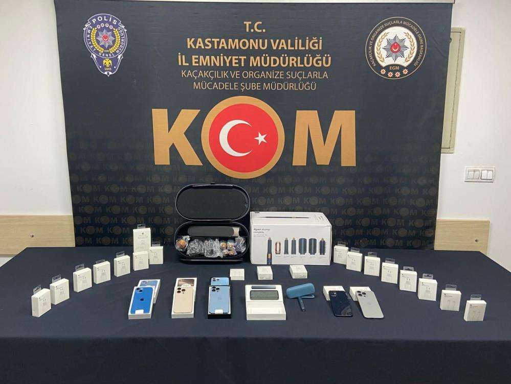 Kastamonu'da kaçak telefon operasyonu