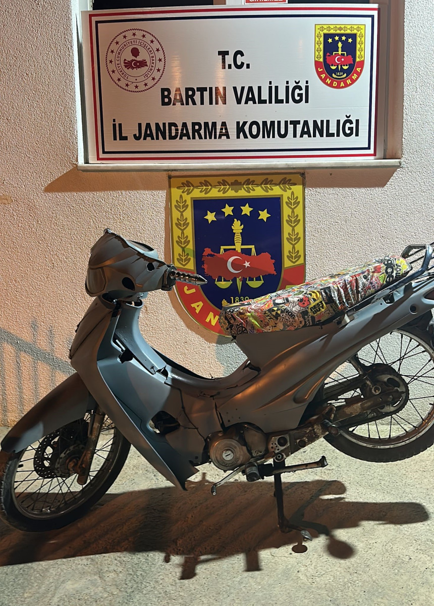 Zonguldak'ta çalınan motosiklet Bartın'da bulundu