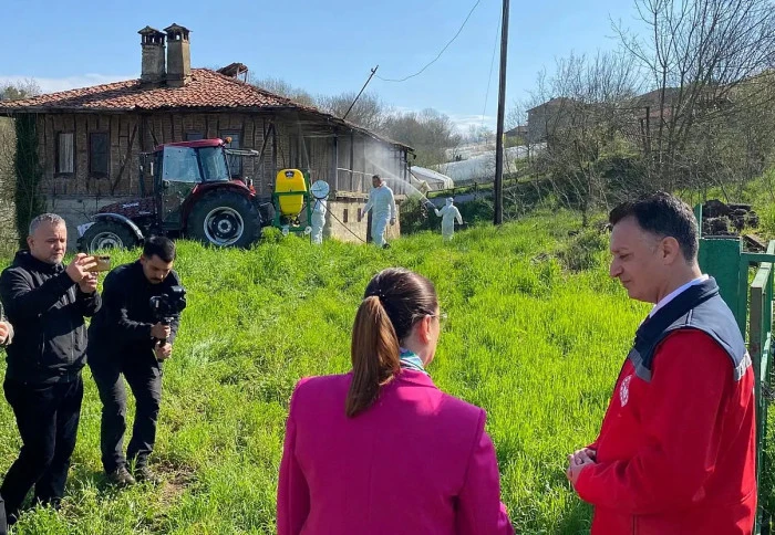 Vali Arslan, kahverengi kokarcaya karşı yerinde inceledi.